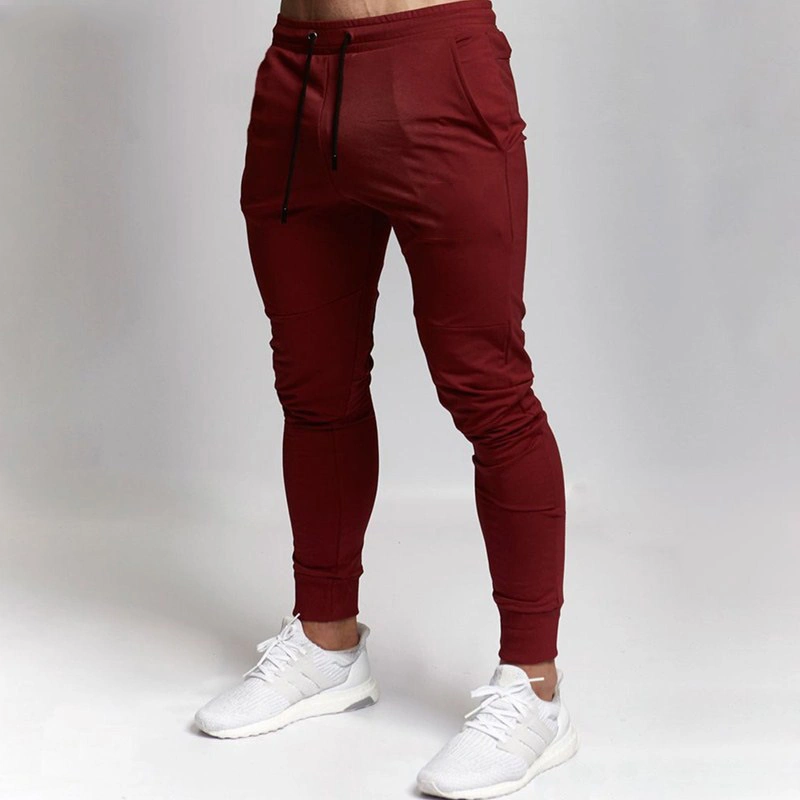 Blank Cotton Sports Slim Pants Running Fitness Straight Elastic Sports Sweatpants