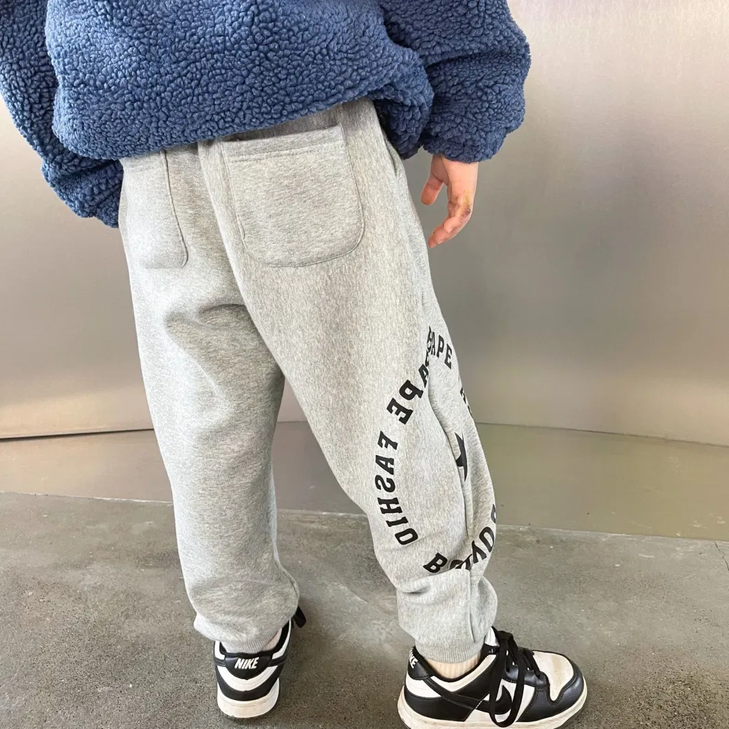 22 Japanese-Style Boys′ Padded Sweatpants Outdoor Camping Boys′ Autumn and Winter Children′s Trousers Sweatpants